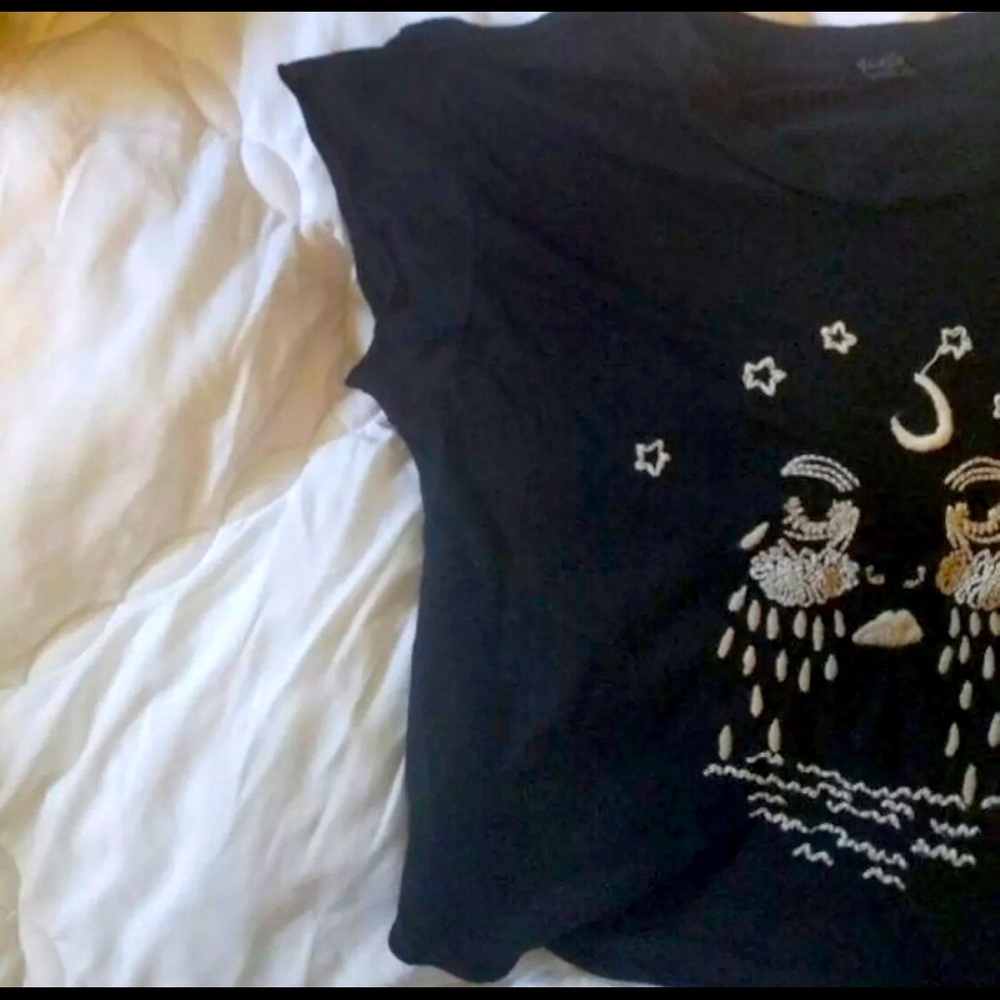 *RARE* Brandy Melville Crying Moon Crop Top